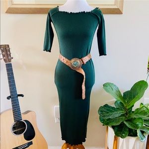 💚Hearts & Hips💚 Green Body-con Knit Dress